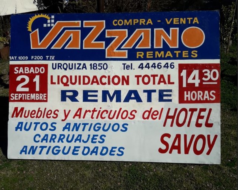 Se rematarn los bienes que pertenecieron al Hotel Savoy